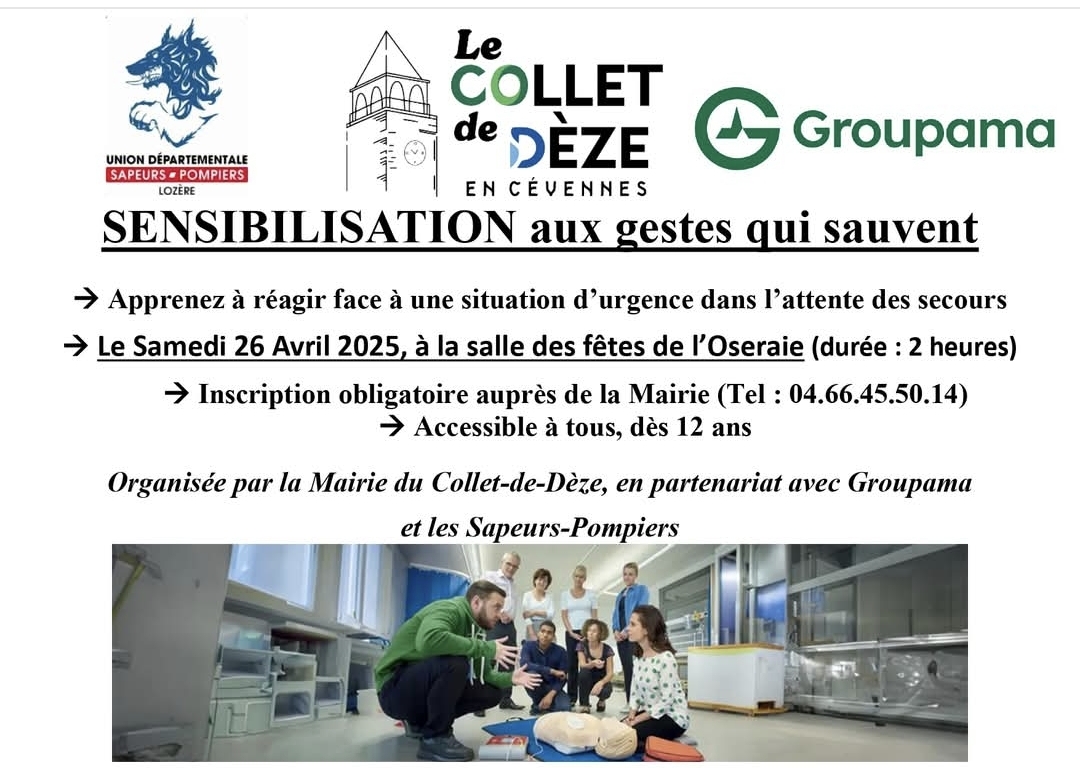 SENSIBILISATION AUX GESTES QUI SAUVENT
