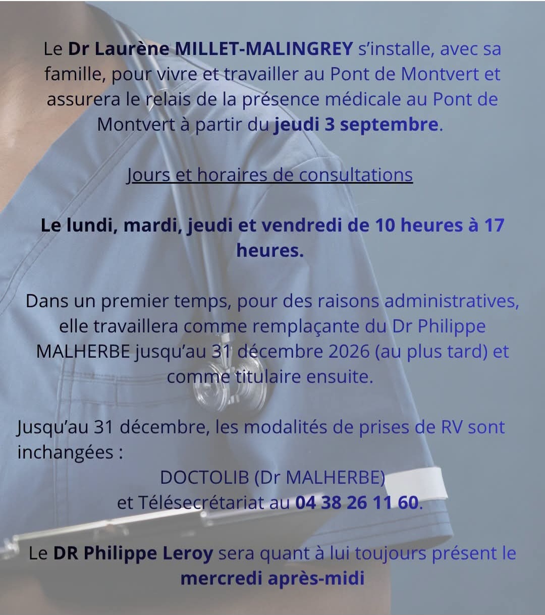 DR Laurène MILLET-MALINGREY