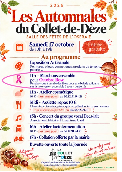 OCTOBRE ROSE - LES AUTOMNALES 2026